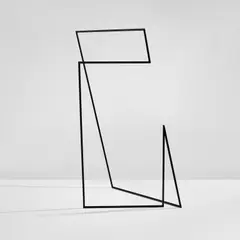 "7000mm-hanger rack" from the "Thin Black Lines" series by Oki Sato, 2010, Painted steel, sold Feb 2023