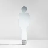Claudio Platania, "Narciso" mirror, from the "Linea Pierre Cardin" collection, designed 1970, produced 1970-1985, Mirrored glass, marble, plastic
