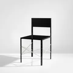 Martin Boyce, "Chair (noir)", 1999, Painted steel, painted plywood