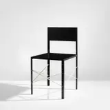 Martin Boyce, "Chair (noir)", 1999, Painted steel, painted plywood
