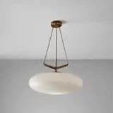 Ceiling light by Stilnovo, 1950s, Glass, brass, sold Feb 2023