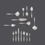 "Diamond" flatware service for 24 by Gio Ponti, circa 1958, Sterling silver, stainless steel, offered Jun 2023