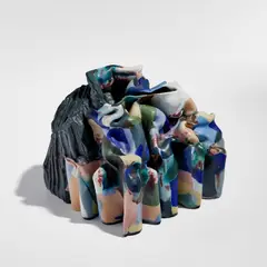 Babs Haenen, "Paysage au solstice d'hiver", 1995, Glazed porcelain