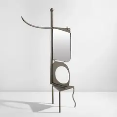 Gloria Kisch, "In The Mirror", 1988, Steel, stainless steel, mirrored glass