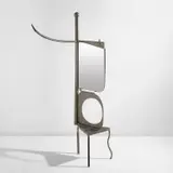 Gloria Kisch, "In The Mirror", 1988, Steel, stainless steel, mirrored glass