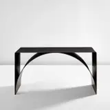 Scott Burton, "Semi-Circle Table", designed 1988, produced 2006, Stainless steel