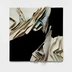 Wall-mounted sculpture by Ruth Duckworth, circa 1979, Glazed porcelain, acrylic, painted plywood, offered Jun 2023
