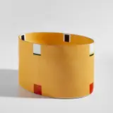 Bodil Manz, "Oval Form with Yellow, Black, Blue, Japanese Red and Green"