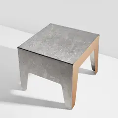 Marcel Wanders, Rare "Henna" side table, 2000, Etched stainless steel