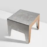 Marcel Wanders, Rare "Henna" side table, 2000, Etched stainless steel