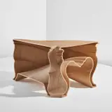 Jeroen Verhoeven, "Cinderella" table, 2004, CNC-cut birch plywood