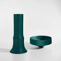 Geert Lap, Vase and bowl, 1989 and 1990, Glazed stoneware