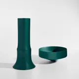 Geert Lap, Vase and bowl, 1989 and 1990, Glazed stoneware