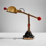 Studio Job, "Pharmacy" table lamp, 2017, Polished, patinated, gilt, and painted bronze