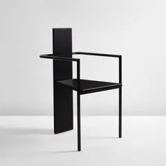 Jonas Bohlin, "Concrete" armchair, designed 1980, produced circa 1990, Painted wood, painted steel