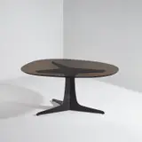 Vladimir Kagan, Dining table, circa 1967, Painted steel, glass