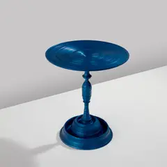 Sebastian Brajkovic, "Lathe Table 450 Blue", 2012, Anodized aluminum