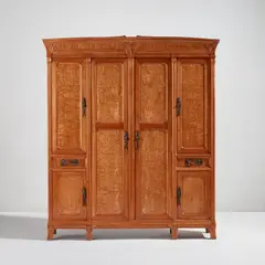 Georges de Feure, Armoire, from the "L'Art Nouveau Pavilion," Exposition Universelle, Paris, circa 1900, Burl ash-veneered wood, ash, patinated bronze