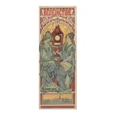 "Bénédictine" by Alphonse Mucha, 1898, Lithograph in colors on two sheets of paper, offered Jul 2023