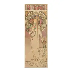 "La Trappistine" by Alphonse Mucha, 1897, Lithograph in colors on two sheets of paper, sold Jul 2023