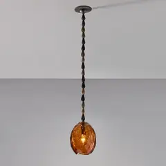David Wiseman, "Glacier" ceiling light, circa 2011, Crystal, patinated brass, patinated bronze