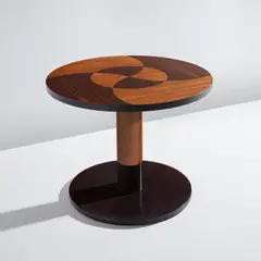 Otto Schulz, Side table, circa 1935, Macassar ebony-veneered wood, elm-veneered wood, elm, stained wood
