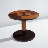 Otto Schulz, Side table, circa 1935, Macassar ebony-veneered wood, elm-veneered wood, elm, stained wood