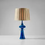 Poul Erik Eliasen, Table lamp, 1970s, Glazed ceramic, fabric shade