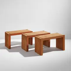 Frank Gehry, Stackable shelves, from the "Easy Edges" series, circa 1972, Corrugated cardboard, Masonite