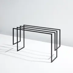 Oki Sato, "5200mm-stool," from the "Thin Black Lines" series, 2010, Painted steel