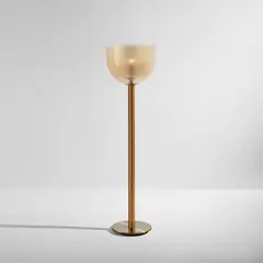 Carlo Nason, Floor lamp, model no. LT 338, circa 1983, Bullicante glass, brass