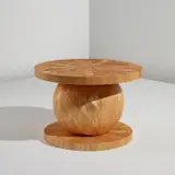 Ludwig & Dominique, Low table, 2014, Straw parquetry-veneered wood