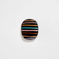 Jun Kaneko, "Untitled" (oval form), 1982, Glazed stoneware