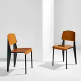 Jean Prouvé, Pair of "Semi-metal" chairs, model no. 305