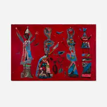 Arnold Blanch, Clown with Ladies, 1951, oil on canvas