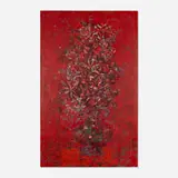 Arnold Blanch, Flowers with Red Background