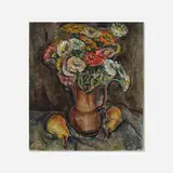 Arnold Blanch, Untitled (Still Life with Flowers and Pears), oil on canvas