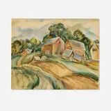 Arnold Blanch, Untitled (Farm Scene), oil on canvas