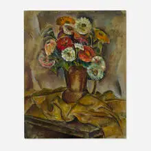 Arnold Blanch, Untitled (Still Life with Flowers), oil on canvas