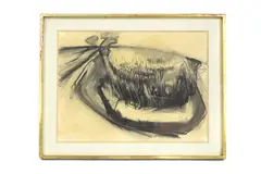 Edward Middleditch, Untitled, black chalk 55.5 x 75.5cm