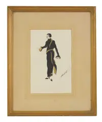 Untitled by Erté, pen and ink with gouache each 31 x 23cm, sold Jun 2024