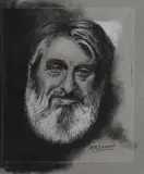 James S. Brohan, Untitled, black and white chalk pastel 28 x 22.5cm