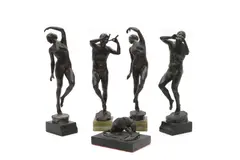 Frederick Brook Hitch, Untitled, tallest 27.5cm high together with a smaller bronze