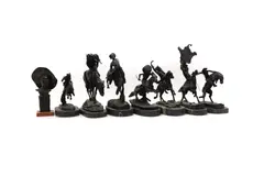 Frederic Remington, Untitled, on marble bases