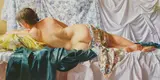 Artur Anokhin, Untitled, oil on canvas 50 x 99.5cm