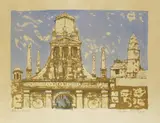 Julian Trevelyan, Untitled, CAIUS COLLEGE Lithograph with etching and aquatint in colours