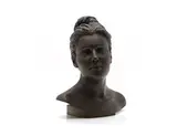 Byrne, Untitled, a bronze portrait bust of a young girl signed
