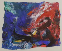 Hock Aun Teh, Untitled, acrylic on paper 76 x 92cm