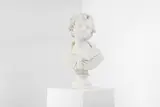 Enrico Braga, Untitled, a white marble bust of a girl