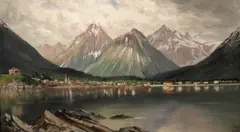 Sitka, Alaska by James Everett Stuart, 1895, oil on canvas, sold Nov 2011